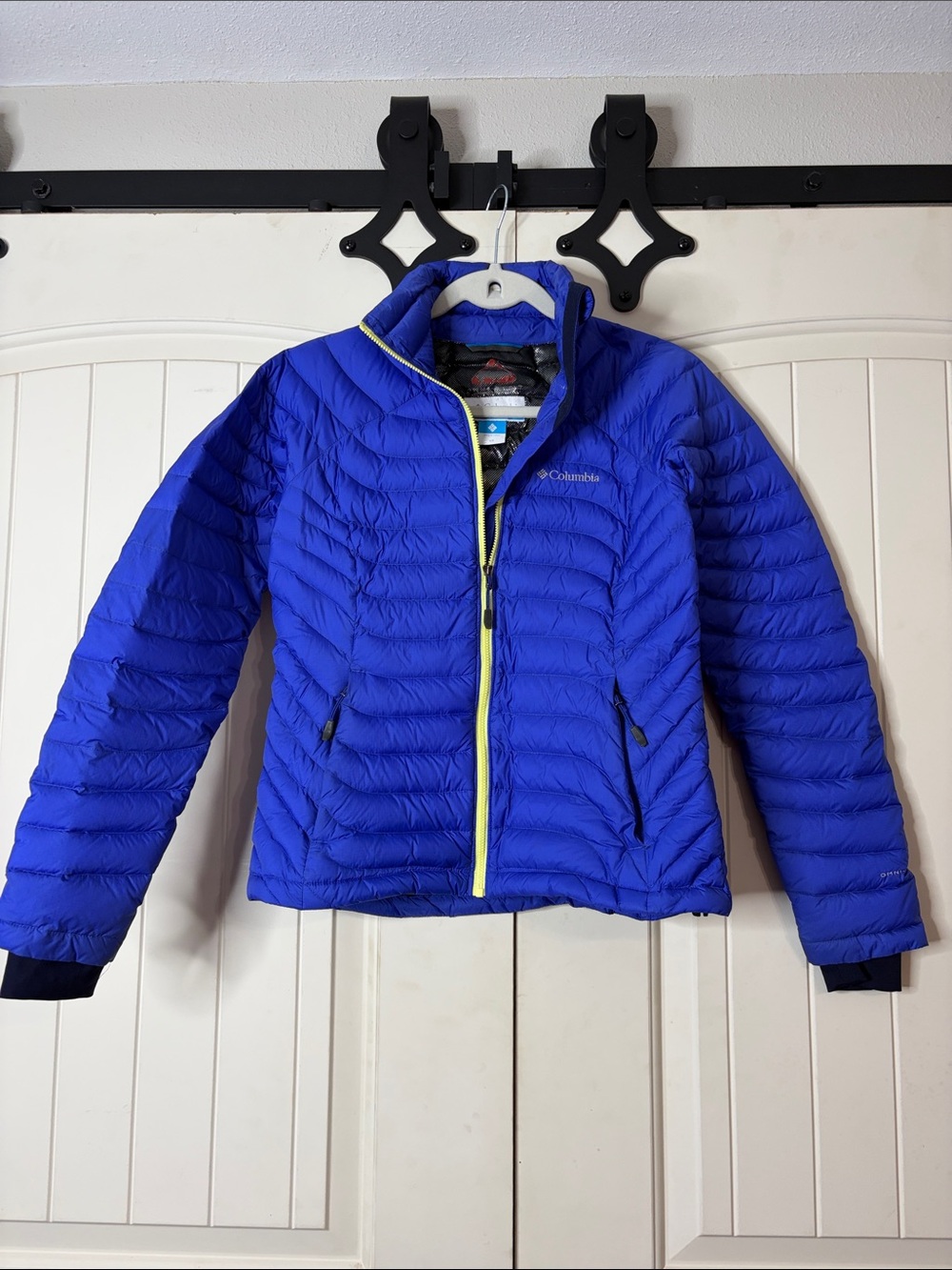 Columbia Women's Blue 800 Down fill Insulated Omni Heat Packable Puffer Jacket